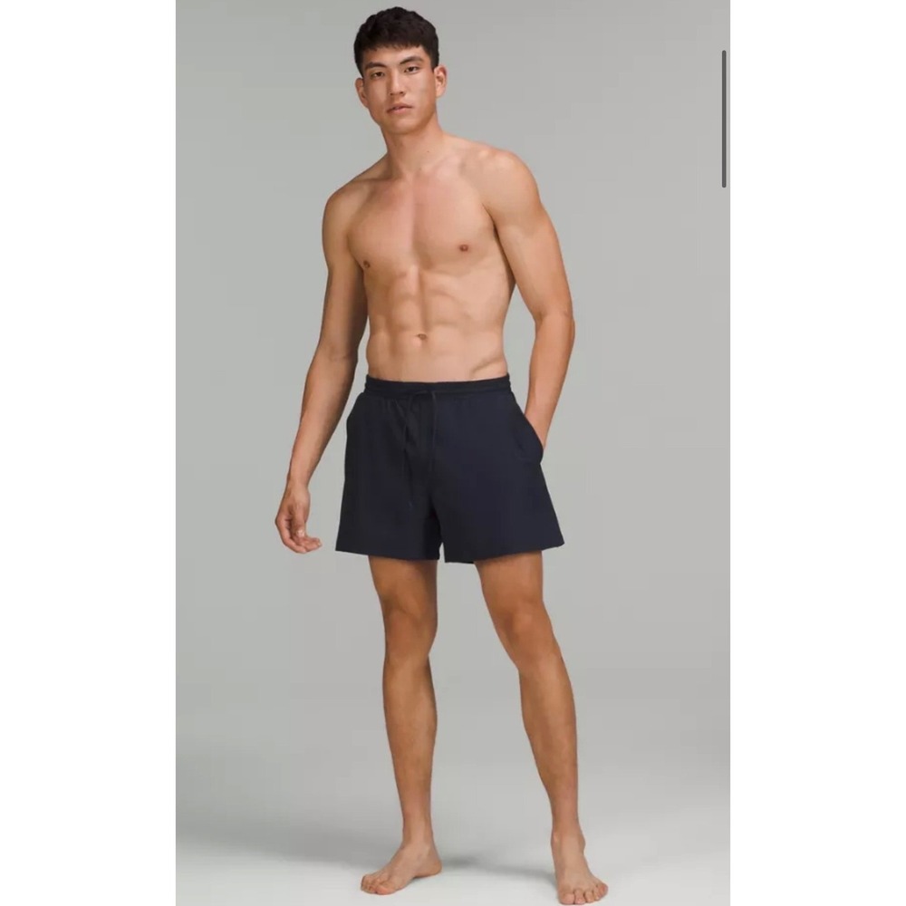 Lululemon Pace Breaker Shorts Men S Navy Blue Lined 5" Athletic Running Training